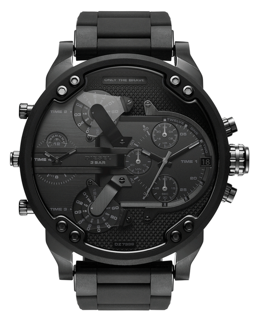 Diesel DZ7396 Mr. Daddy 2.0 Chronograph Men's Watch – Black Dial & Black Stainless Steel Strap