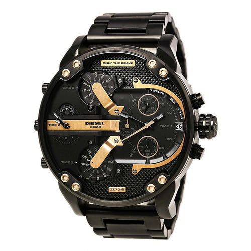 Diesel DZ7312 Big Daddy Chronograph Men's Watch – Black Dial & Black Stainless Steel Strap