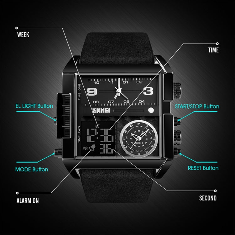 skmei-1391-multifunctional-men-business-digital-watch-30m-waterproof-square-dial-wrist-watch-with-leather-watchbandblack-coffee