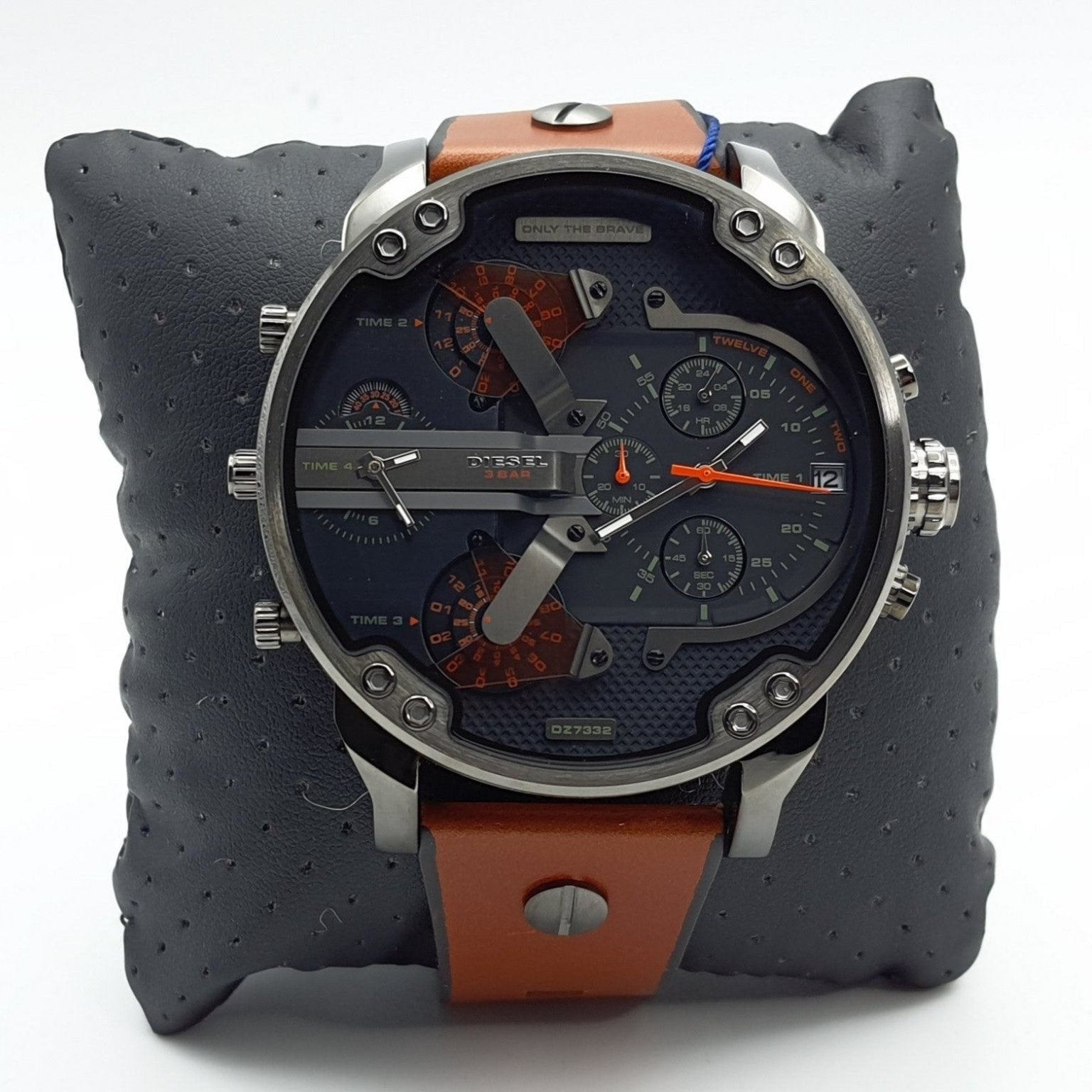 Diesel DZ7332 Mr. Daddy 2.0 Chronograph Men's Watch – Black Dial & Brown Leather Strap